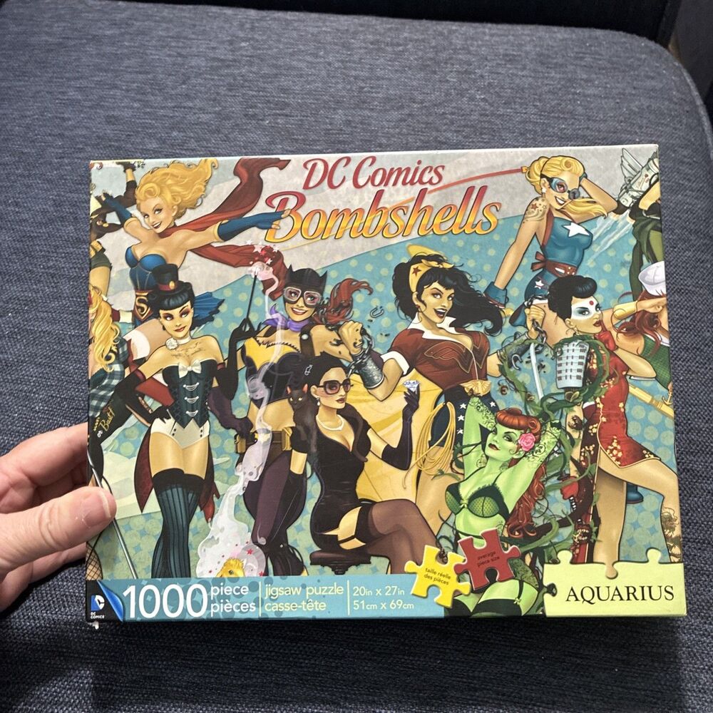 Aquarius DC Comics Bombshells 65-249 1000 Piece Jigsaw Puzzle 20 x 27 Rare!!